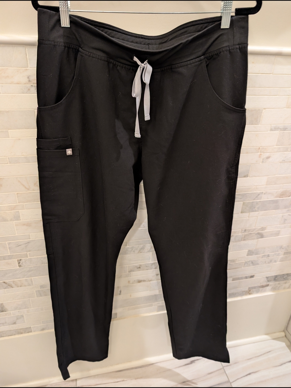 Figs Black Drawstring Scrub Pants